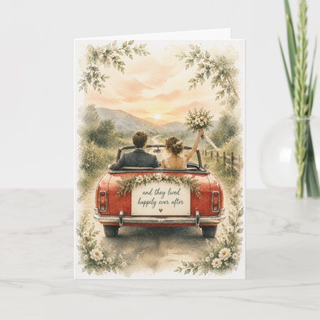 Happily Ever After Wedding & Anniversary Card (Front)