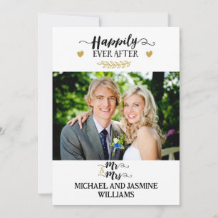 Happily Ever After - Wedding Announement Invitation