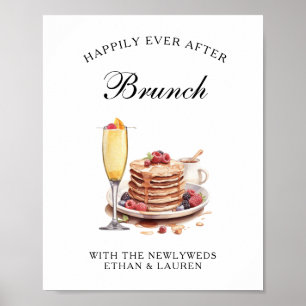Happily Ever After Wedding Brunch Poster