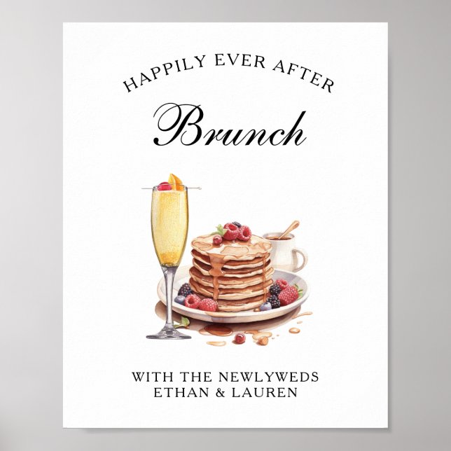 Happily Ever After Wedding Brunch Poster (Front)