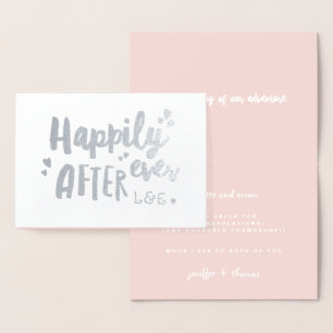 Happily ever after wedding congratulations card