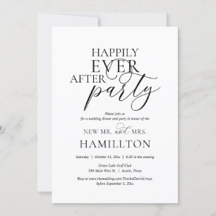 Happily Ever After Wedding Dinner and Party Invitation