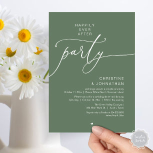 Happily Ever After Wedding Dinner Party Dancing Invitation