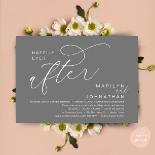 Happily Ever After Wedding Dinner Party Dancing Invitation
