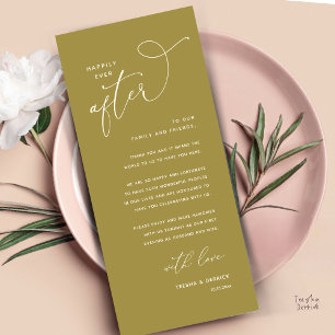 Happily Ever After Wedding Dinner Thank You Card