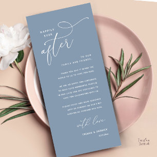 Happily Ever After Wedding Dinner Thank You Card