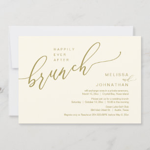 Happily Ever After Wedding Elopement Brunch Invitation