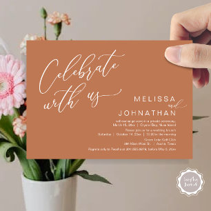 Happily Ever After Wedding Elopement Brunch Invitation