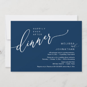 Happily Ever After Wedding Elopement Dinner Party Invitation