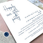 Happily Ever After Wedding Elopement Dinner Party Invitation<br><div class="desc">Announce your happily ever after in style with our modern script design wedding elopement party invitation card. Our Happily Ever After Party invitation card is ideal for couples who have decided to elope and want to host a party to celebrate their union. With its sophisticated yet playful design, this invitation...</div>