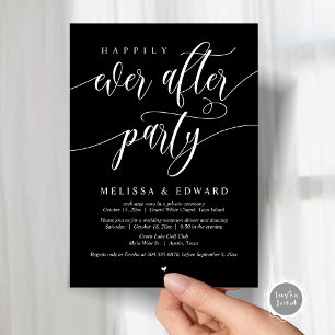 Happily Ever After Wedding Elopement Dinner Party Invitation