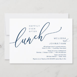 Happily Ever After Wedding Elopement Lunch Invitation