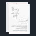 Happily Ever After Wedding Elopement Party Invitat Invitation<br><div class="desc">Announce your happily ever after in style with our modern script design wedding elopement party invitation card. Our Happily Ever After Party invitation card is ideal for couples who have decided to elope and want to host a party to celebrate their union. With its sophisticated yet playful design, this invitation...</div>