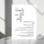 Happily Ever After Wedding Elopement Party Invitat Invitation<br><div class="desc">Announce your happily ever after in style with our modern script design wedding elopement party invitation card. Our Happily Ever After Party invitation card is ideal for couples who have decided to elope and want to host a party to celebrate their union. With its sophisticated yet playful design, this invitation...</div>