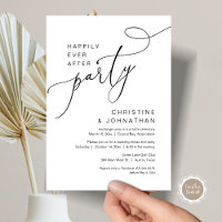 Happily Ever After Wedding Elopement Party Invitat