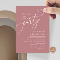 Happily Ever After Wedding Elopement Party Invitat