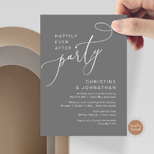 Happily Ever After Wedding Elopement Party Invitat Invitation