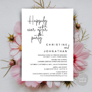 Happily Ever After Wedding Elopement Party Invitat Invitation