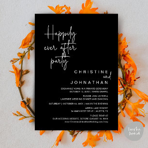 Happily Ever After Wedding Elopement Party Invitat Invitation