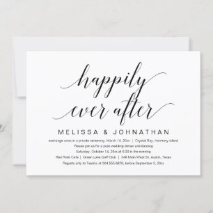 Happily Ever After Wedding Elopement Party Invitat Invitation