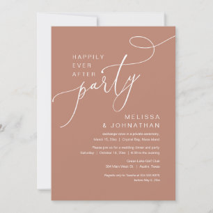 Happily Ever After Wedding Elopement Party Invitation