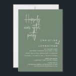 Happily Ever After Wedding Elopement Party Invitation<br><div class="desc">Announce your happily ever after in style with our modern script design wedding elopement party invitation card. Our Happily Ever After Party invitation card is ideal for couples who have decided to elope and want to host a party to celebrate their union. With its sophisticated yet playful design, this invitation...</div>