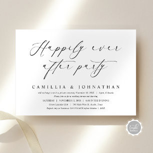 Happily Ever After Wedding Elopement Party Invitation