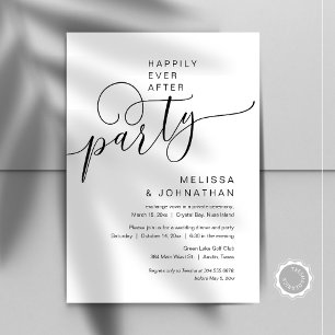Happily Ever After Wedding Elopement Party Invitation