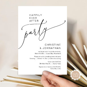 Happily Ever After Wedding Elopement Party Invitation