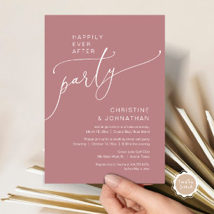 Happily Ever After Wedding Elopement Party Invitation