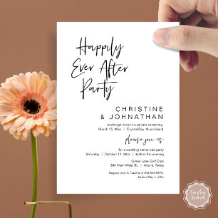 Happily Ever After, Wedding Elopement Party Invitation