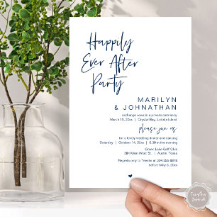 Happily Ever After, Wedding Elopement Party Invitation