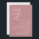 Happily Ever After Wedding Elopement Party Invitation<br><div class="desc">Announce your happily ever after in style with our modern script design wedding elopement party invitation card. Our Happily Ever After Party invitation card is ideal for couples who have decided to elope and want to host a party to celebrate their union. With its sophisticated yet playful design, this invitation...</div>