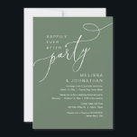 Happily Ever After Wedding Elopement Party Invitation<br><div class="desc">Beautiful Modern Beautiful Casual Minimal,  sage green greenery themed,  Wedding Elopement Happily ever after party,  Invitation card. This is perfect for your wedding reception and post-wedding celebration party. Add your wedding party celebration invitation details.
#TeeshaDerrick</div>