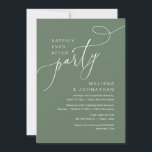 Happily Ever After Wedding Elopement Party Invitation<br><div class="desc">Beautiful Modern Beautiful Casual Minimal,  sage green greenery themed,  Wedding Elopement Happily ever after party,  Invitation card. This is perfect for your wedding reception and post-wedding celebration party. Add your wedding party celebration invitation details.
#TeeshaDerrick</div>