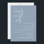 Happily Ever After Wedding Elopement Party Invitation<br><div class="desc">Announce your happily ever after in style with our modern script design wedding elopement party invitation card. Our Happily Ever After Party invitation card is ideal for couples who have decided to elope and want to host a party to celebrate their union. With its sophisticated yet playful design, this invitation...</div>