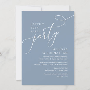 Happily Ever After Wedding Elopement Party Invitation