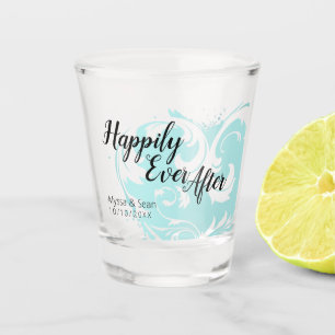 Happily Ever After Wedding FAVOR, Bomboniere Shot  Glass
