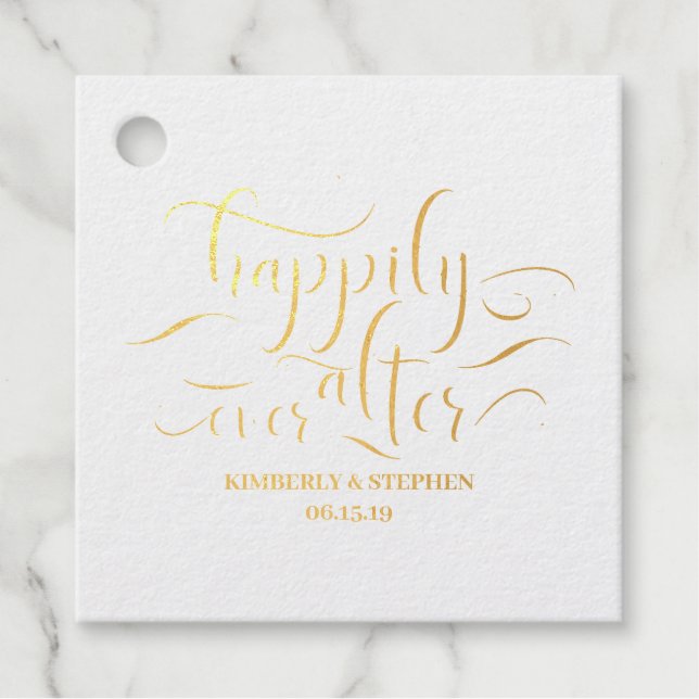Happily Ever After Wedding Favour Tags (Front)