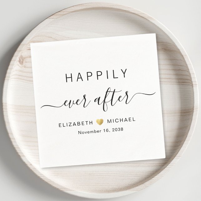 Happily Ever After Wedding Napkin (Happily Ever After Wedding Napkins)