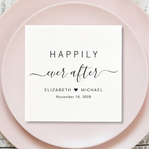 Happily Ever After Wedding Napkin