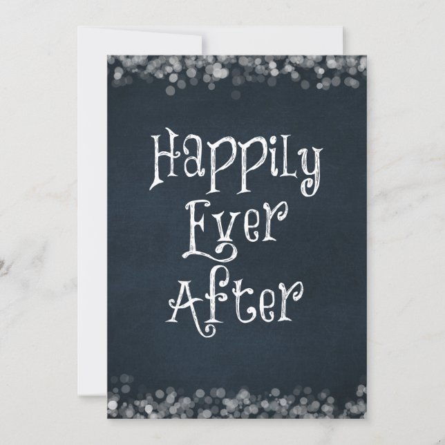 Happily Ever After Wedding or Anniversary Blank Card (Front)