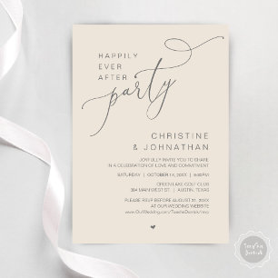 Happily Ever After Wedding Party Dinner Dancing Invitation