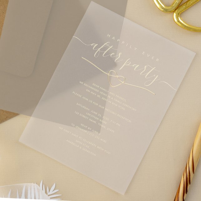 Happily Ever After Wedding Reception Acrylic Invitations (Creator Uploaded)