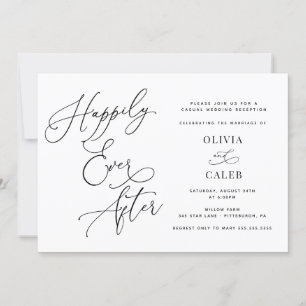Happily Ever After Wedding Reception Invitation
