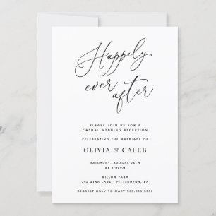 Happily Ever After Wedding Reception Invitation