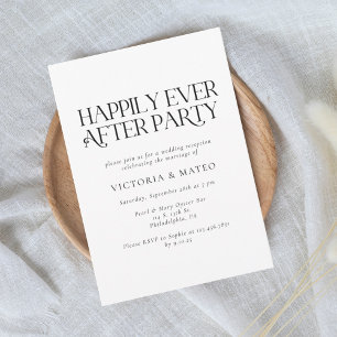 Happily Ever After Wedding Reception  Invitation