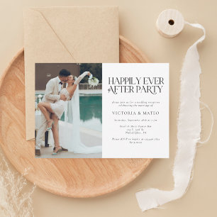 Happily Ever After Wedding Reception  Invitation