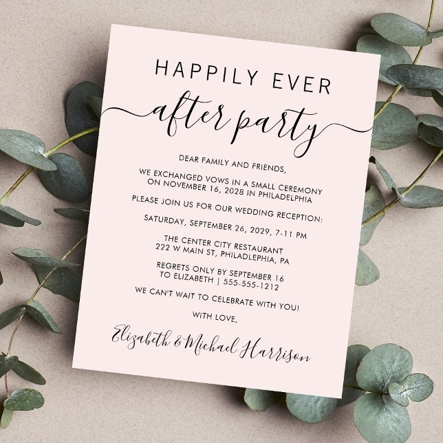 Happily Ever After Wedding Reception Invitation (Creator Uploaded)
