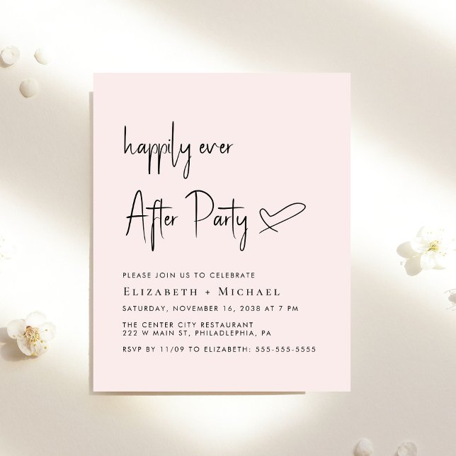 Happily Ever After Wedding Reception Invitation (Creator Uploaded)